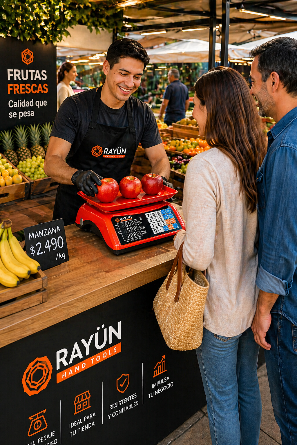 Rayün también en tu negocio: balanzas y pesaje preciso.