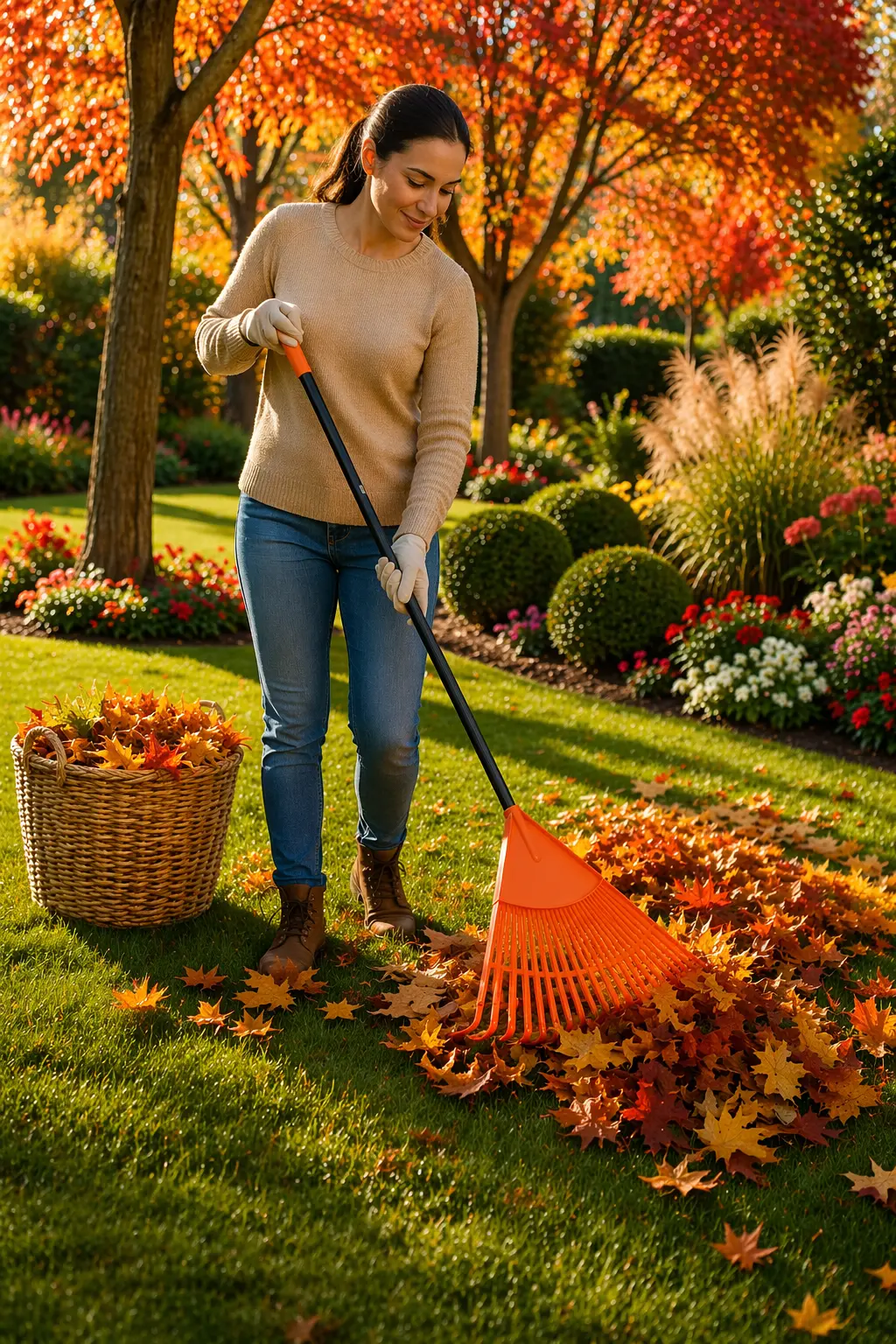 Otoño en el jardín: rastrillo barrehojas Rayün.